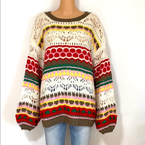 easel Sweaters - 🍁3 For 25 Easel oversized sweater multi-color